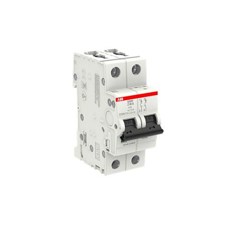 ABB System Pro M Compact S200M Miniature Circuit Breaker, 2-Pole, 40A, Type Z, 400V ac AC, 125 V dc DC, 15 kA Breaking