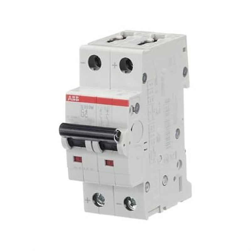 ABB System Pro M Compact S200 M UC Miniature Circuit Breaker, 2-Pole, 4A, Type C, 400V ac AC, 440 V dc DC, 10 kA