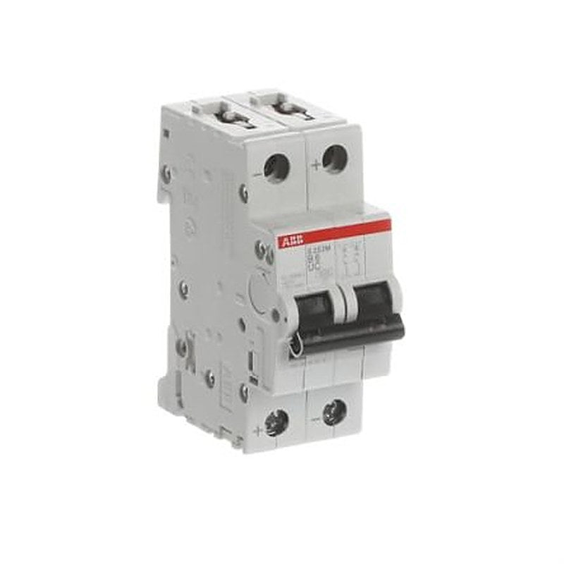 ABB S200M S202M Circuit Breaker, 2-Pole, 6A, Type B, 440V ac AC, 500 V dc DC, 10 kA Breaking Capacity
