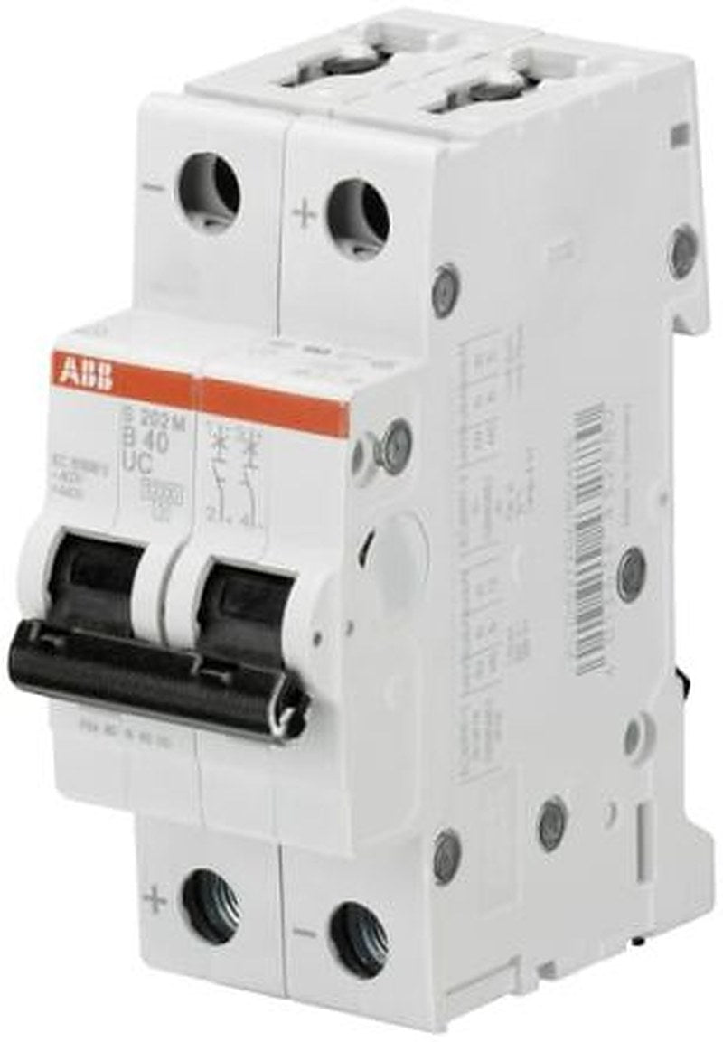 ABB System Pro M Compact S200 M UC Miniature Circuit Breaker, 2-Pole, 13A, Type C, 400V ac AC, 440 V dc DC, 10 kA