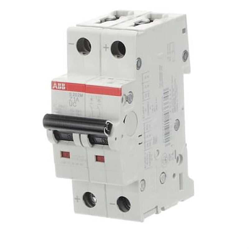 ABB System Pro M Compact S200 M UC Miniature Circuit Breaker, 2-Pole, 1A, Type Z, 400V ac AC, 440 V dc DC, 10 kA