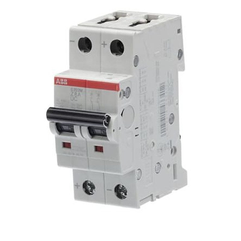 ABB System Pro M Compact S200 M UC Miniature Circuit Breaker, 2-Pole, 8A, Type Z, 400V ac AC, 440 V dc DC, 10 kA
