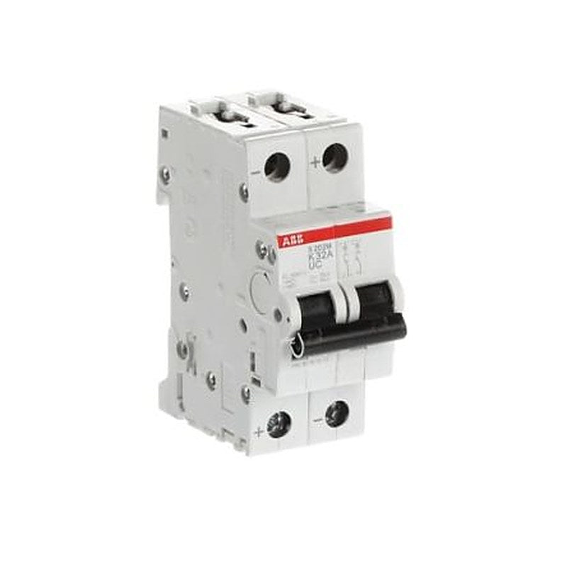 ABB System Pro M Compact S200 M UC Miniature Circuit Breaker, 2-Pole, 32A, Type K, 400V ac AC, 440 V dc DC, 10 kA