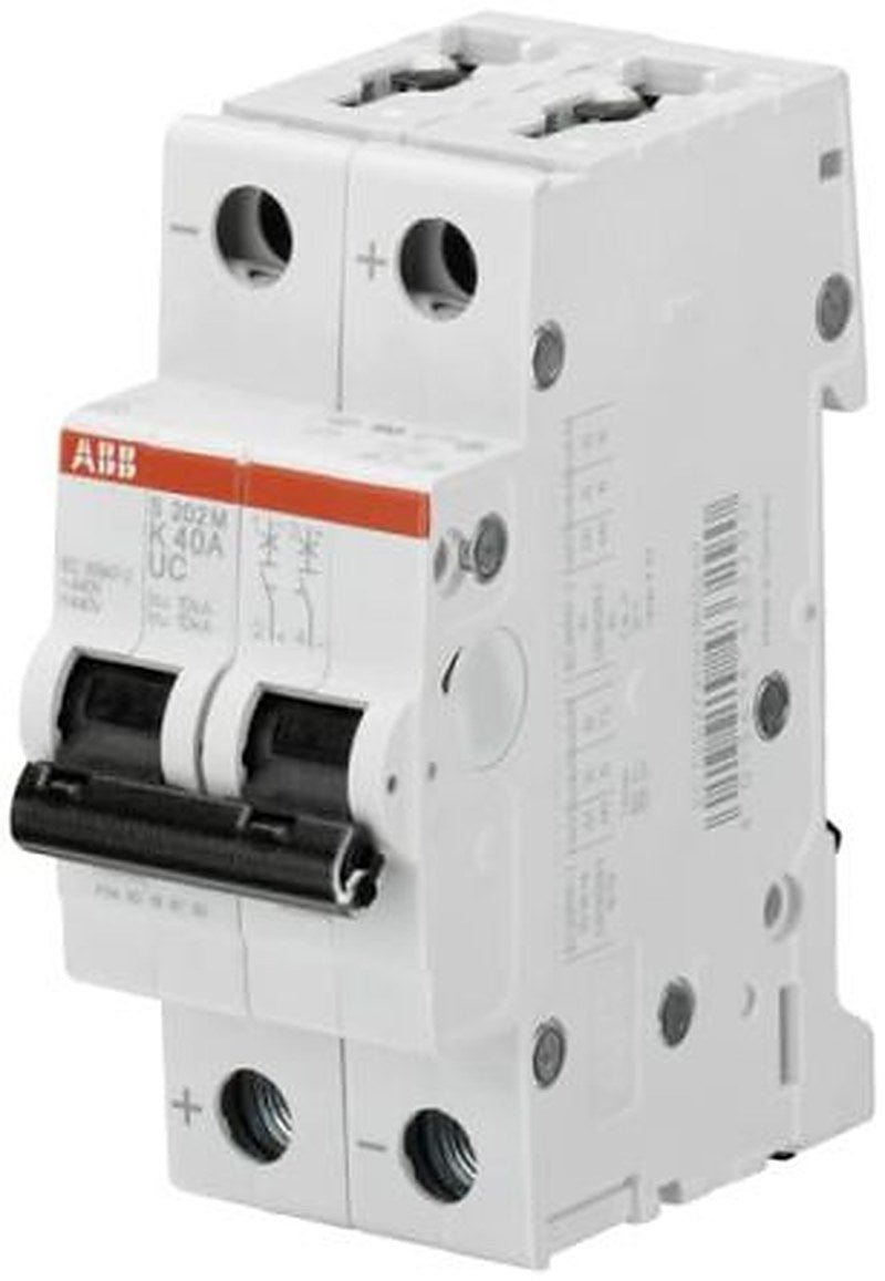 ABB System Pro M Compact S200 M UC Miniature Circuit Breaker, 2-Pole, 63A, Type Z, 400V ac AC, 440 V dc DC, 10 kA