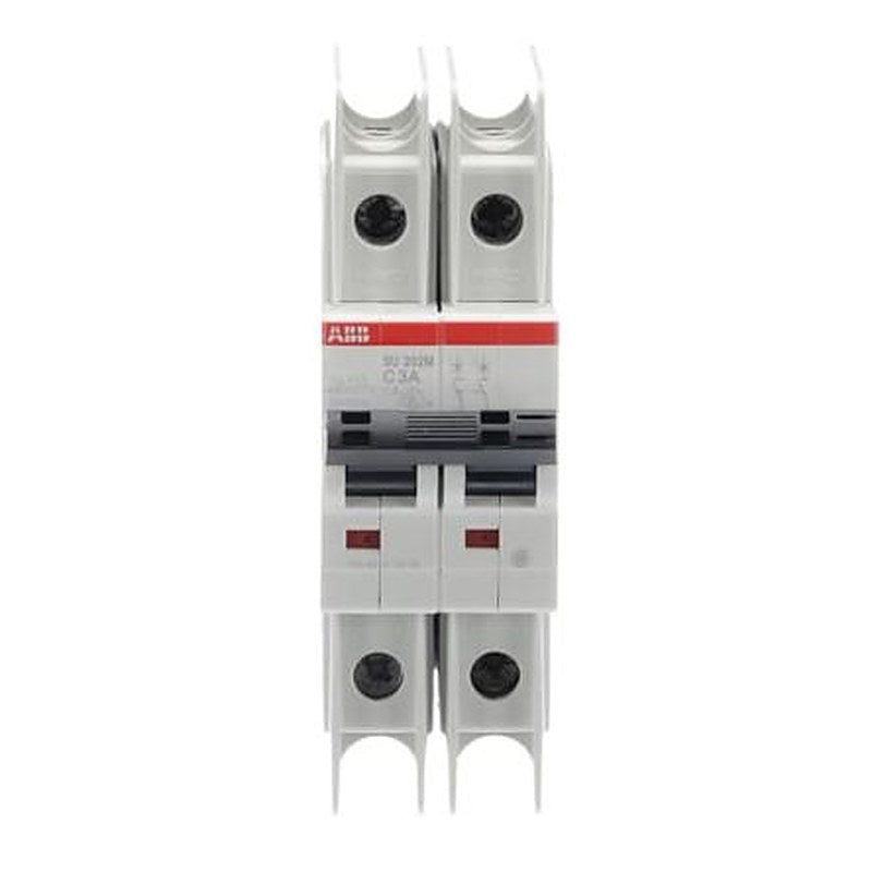 ABB SU200 M Miniature Circuit Breaker, 2-Pole, 3A, Type C, 440V ac AC, 96 V dc DC, 15 kA Breaking Capacity
