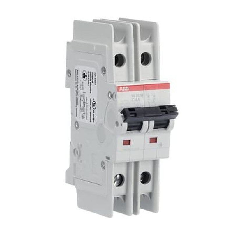 ABB SU200 M Miniature Circuit Breaker, 2-Pole, 4A, Type C, 440V ac AC, 96 V dc DC, 15 kA Breaking Capacity