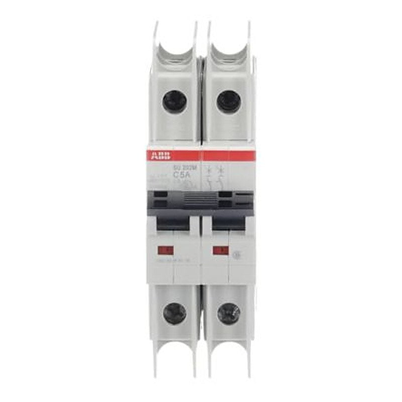 ABB SU200 M Miniature Circuit Breaker, 2-Pole, 5A, Type C, 440V ac AC, 96 V dc DC, 15 kA Breaking Capacity