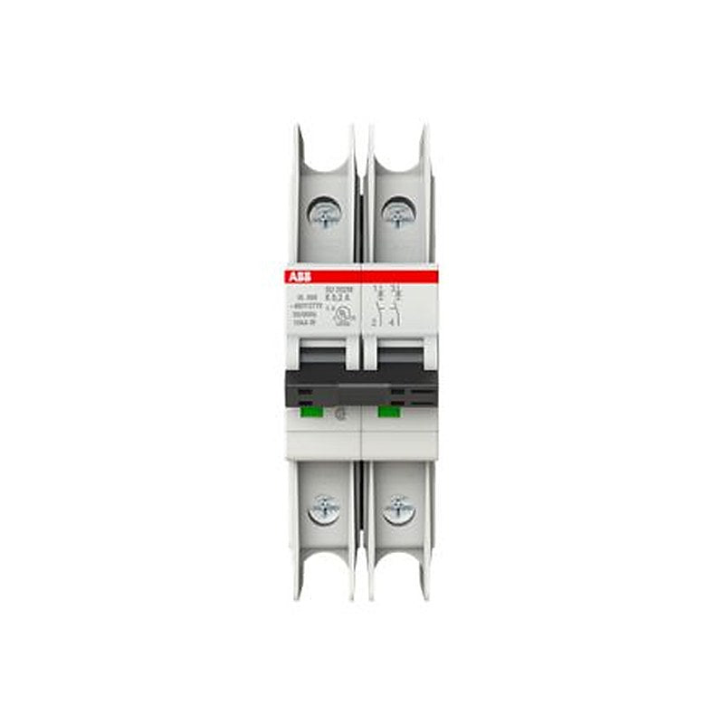 ABB SU200 M Miniature Circuit Breaker, 2-Pole, 0.2A, Type K, 440V ac AC, 96 V dc DC, 15 kA Breaking Capacity