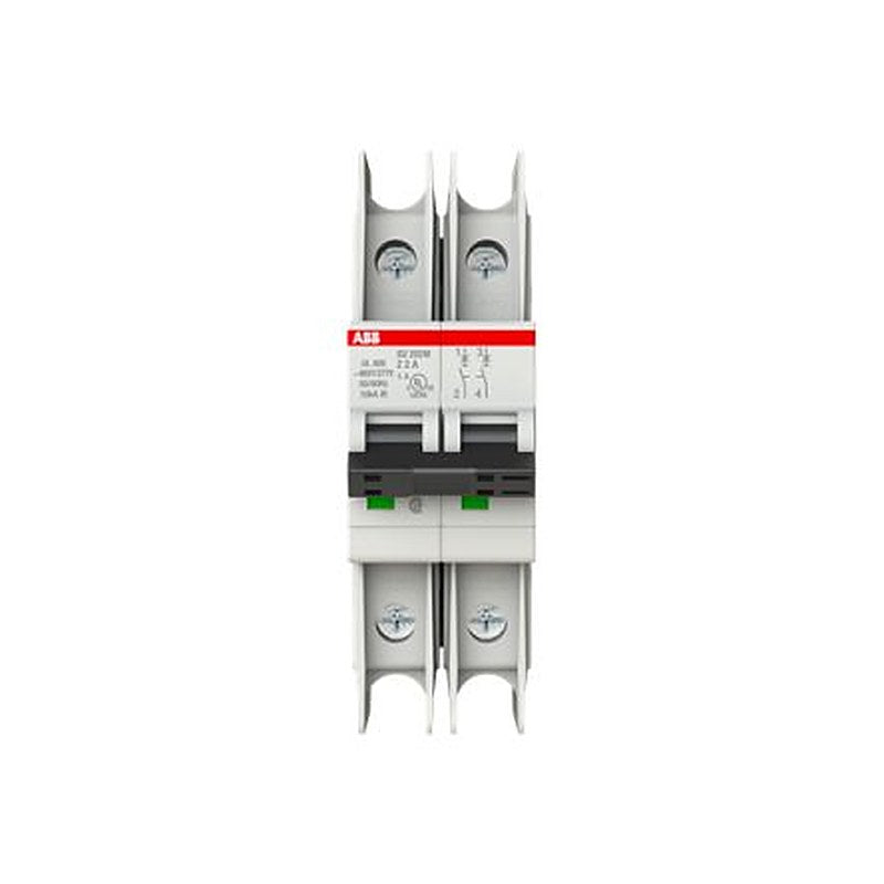 ABB SU200 M Miniature Circuit Breaker, 2-Pole, 2A, Type Z, 440V ac AC, 96 V dc DC, 15 kA Breaking Capacity