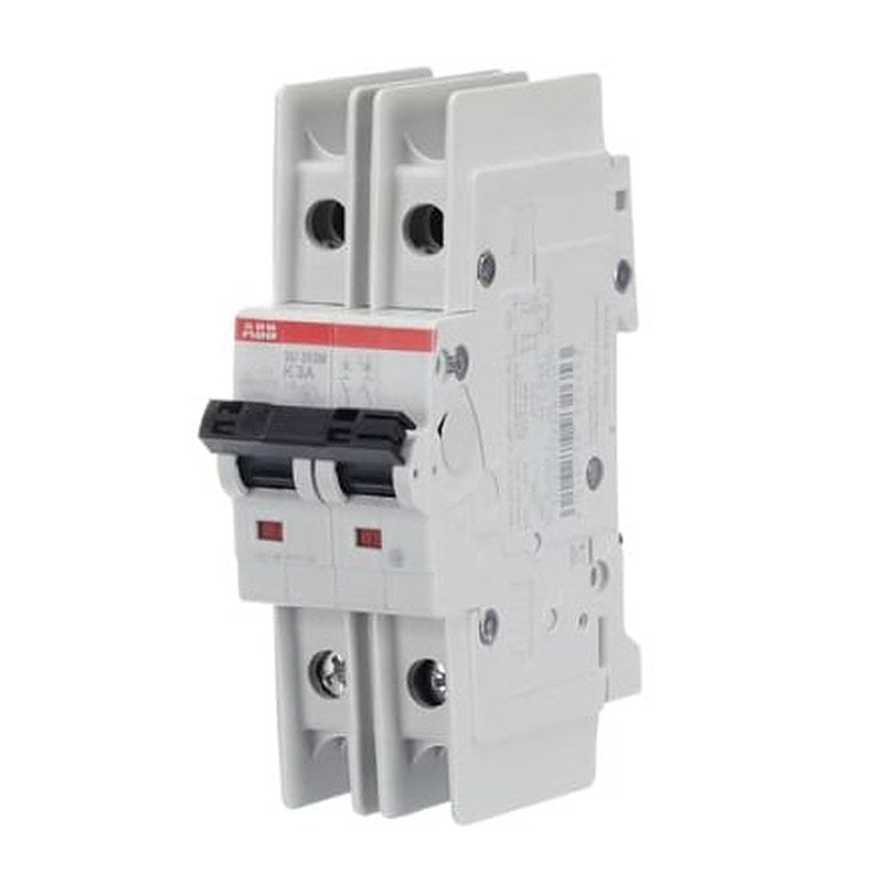 ABB SU200 M SU200 M Miniature Circuit Breaker, 2-Pole, 3A, Type K, 440V ac AC, 96 V dc DC, 15 kA Breaking Capacity