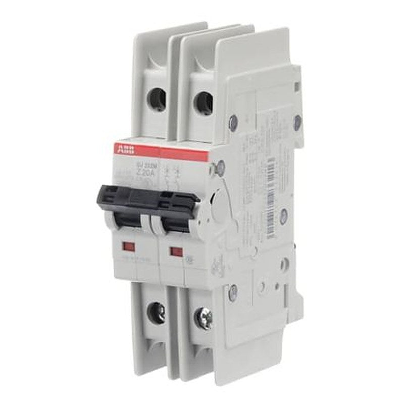 ABB SU200 M Miniature Circuit Breaker, 2-Pole, 20A, Type Z, 440V ac AC, 96 V dc DC, 15 kA Breaking Capacity