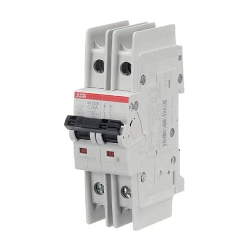 ABB SU200 M Miniature Circuit Breaker, 2-Pole, 50A, Type C, 440V ac AC, 96 V dc DC, 15 kA Breaking Capacity