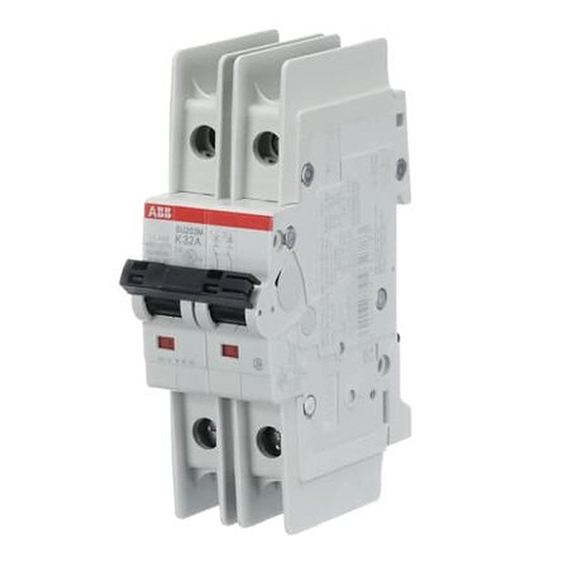 ABB SU200 M Miniature Circuit Breaker, 2-Pole, 32A, Type K, 440V ac AC, 96 V dc DC, 15 kA Breaking Capacity