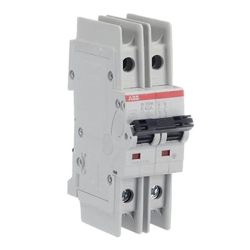ABB SU200 M Miniature Circuit Breaker, 2-Pole, 40A, Type K, 440V ac AC, 96 V dc DC, 15 kA Breaking Capacity