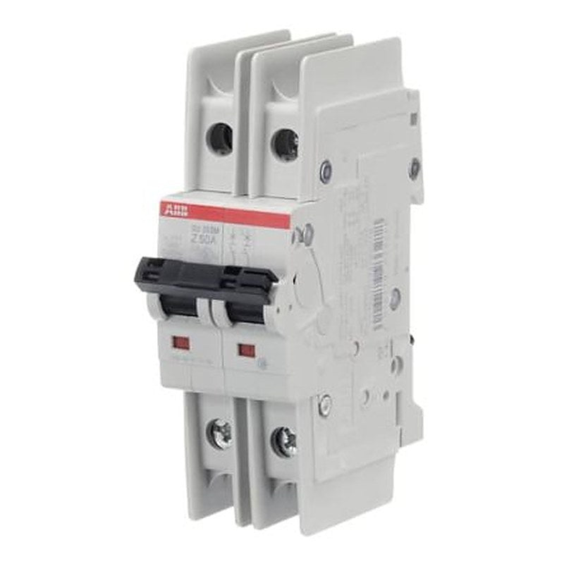 ABB SU200 M Miniature Circuit Breaker, 2-Pole, 50A, Type Z, 440V ac AC, 96 V dc DC, 15 kA Breaking Capacity