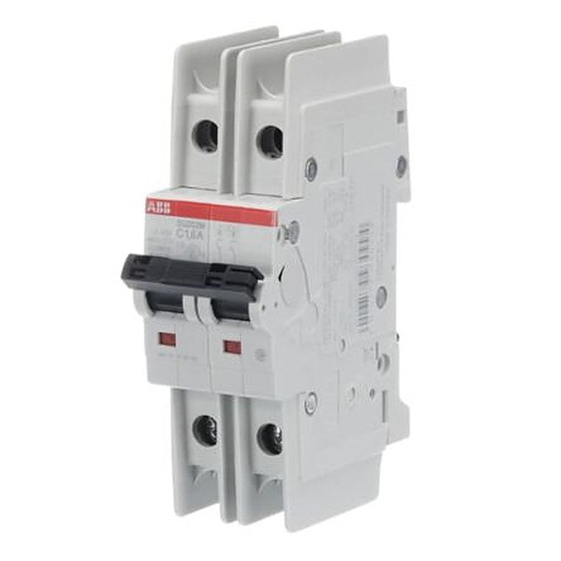 ABB SU200 M Miniature Circuit Breaker, 2-Pole, 1.6A, Type C, 440V ac AC, 96 V dc DC, 15 kA Breaking Capacity
