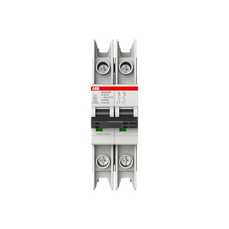ABB System Pro M Compact SU200 MR Circuit Breaker, 2-Pole, 20A, Type K, 400V ac AC, 96 V dc DC, 15 kA Breaking Capacity