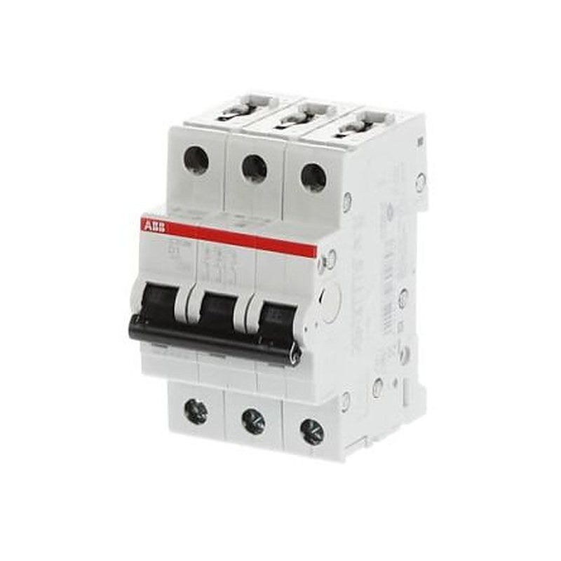 ABB System Pro M Compact S200M Miniature Circuit Breaker, 3-Pole, 1A, Type D, 400V ac AC, 125 V dc DC, 15 kA Breaking