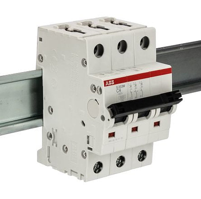 ABB System Pro M Compact S200M Miniature Circuit Breaker, 3-Pole, 4A, Type C, 440V ac AC, 10 kA Breaking Capacity