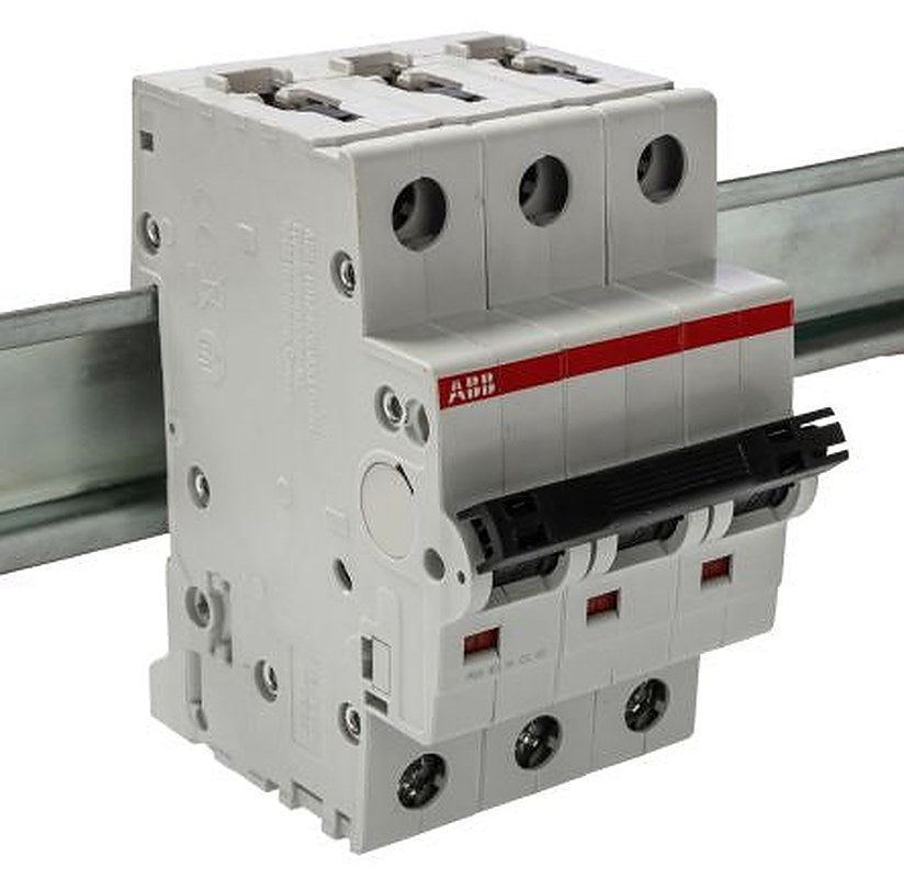 ABB System Pro M Compact S200M Miniature Circuit Breaker, 3-Pole, 25A, Type D, 400V ac AC, 12 V dc DC, 15 kA Breaking