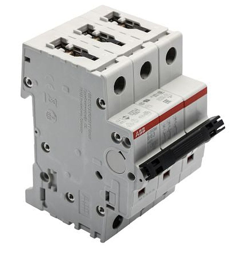 ABB System Pro M Compact S200M Miniature Circuit Breaker, 3-Pole, 63A, Type B, 440V ac AC, 12 V dc DC, 10 kA Breaking