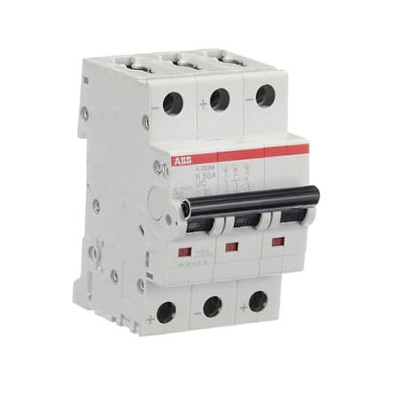 ABB System Pro M Compact S200 M UC Miniature Circuit Breaker, 3-Pole, 50A, Type K, 400V ac AC, 440 V dc DC, 10 kA