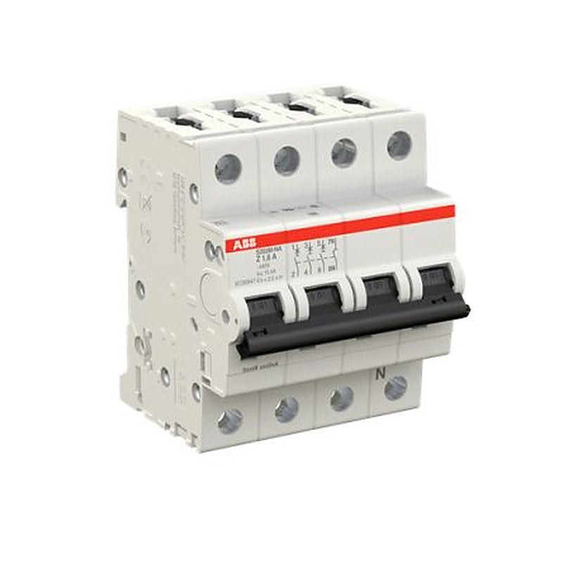 ABB System Pro M Compact S200M Miniature Circuit Breaker, 3-Pole, 1.6A, Type Z, 400V ac AC, 125 V dc DC, 15 kA Breaking