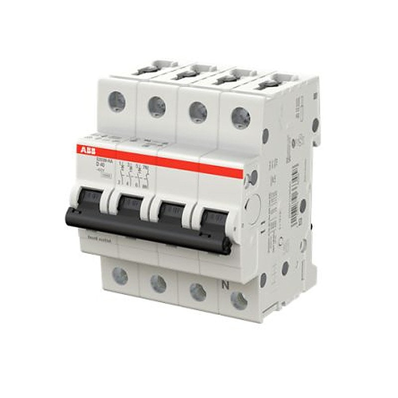 ABB System Pro M Compact S200M Miniature Circuit Breaker, 3-Pole, 40A, Type D, 400V ac AC, 125 V dc DC, 15 kA Breaking