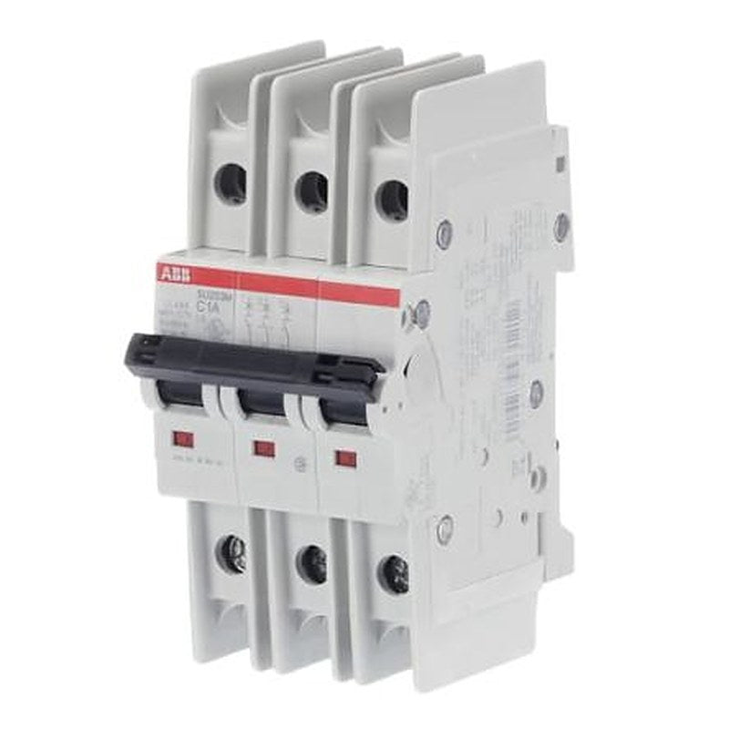 ABB SU200 M Miniature Circuit Breaker, 3-Pole, 1A, Type C, 400V ac AC, 15 kA Breaking Capacity