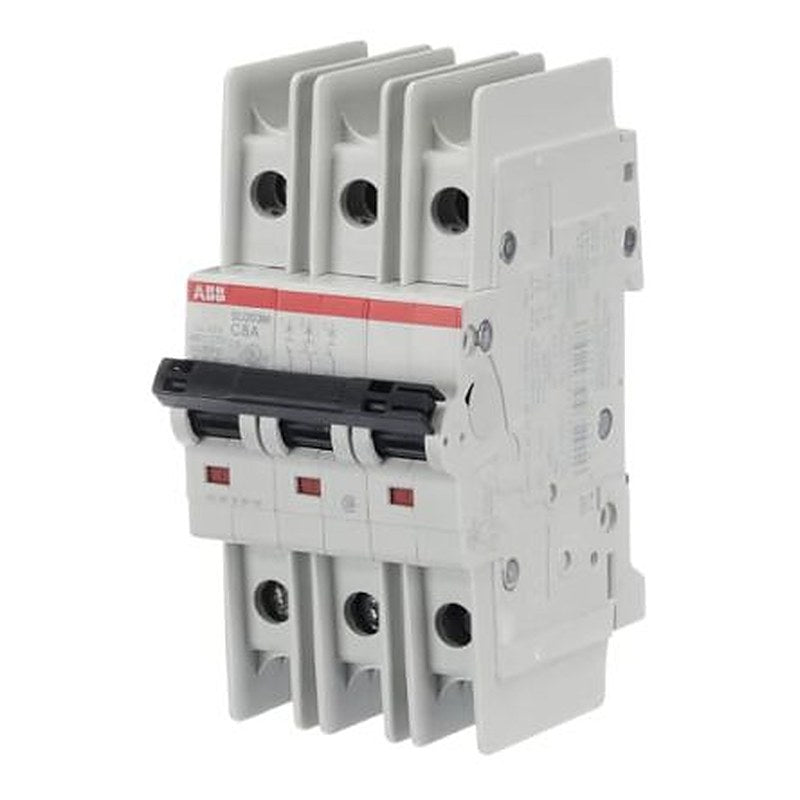ABB SU200 M Miniature Circuit Breaker, 3-Pole, 8A, Type C, 400V ac AC, 15 kA Breaking Capacity