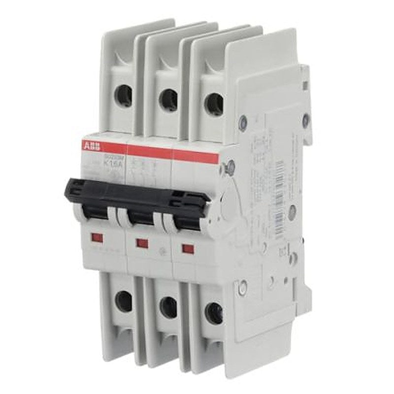 ABB SU200 M Miniature Circuit Breaker, 3-Pole, 1.6A, Type K, 400V ac AC, 15 kA Breaking Capacity