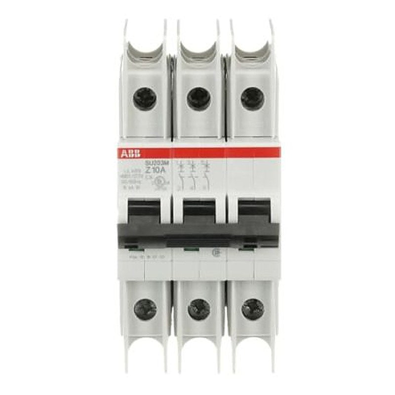 ABB SU200 M SU200 M Miniature Circuit Breaker, 3-Pole, 10A, Type Z, 400V ac AC, 15 kA Breaking Capacity