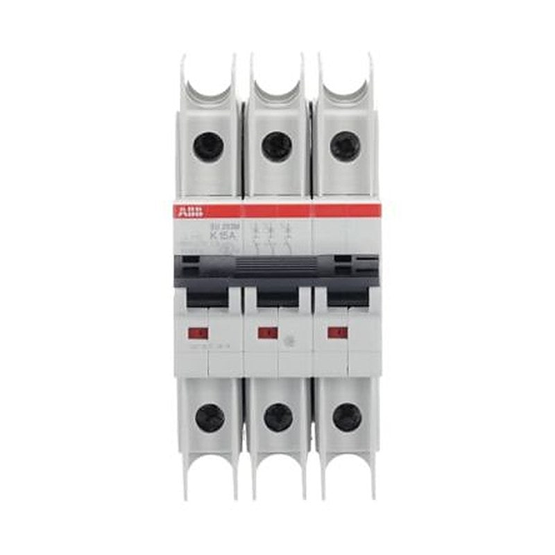 ABB SU200 M SU200 M Miniature Circuit Breaker, 3-Pole, 15A, Type K, 400V ac AC, 15 kA Breaking Capacity