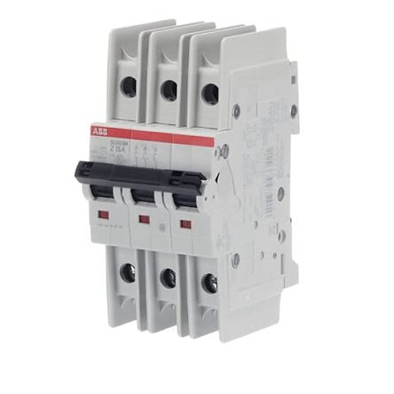 ABB SU200 M Miniature Circuit Breaker, 3-Pole, 15A, Type Z, 400V ac AC, 24 V dc DC, 15 kA Breaking Capacity