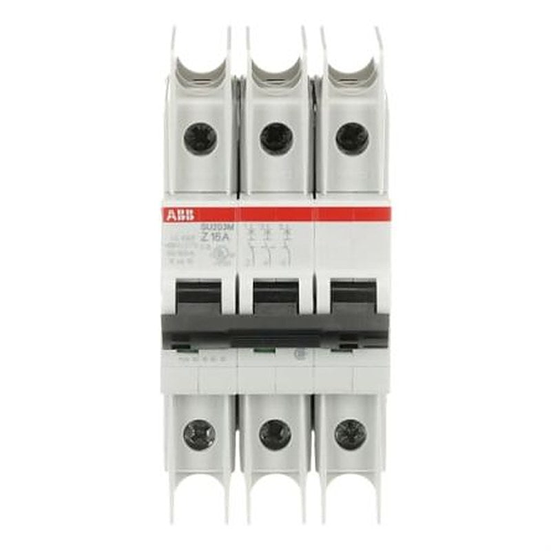 ABB SU200 M Miniature Circuit Breaker, 3-Pole, 16A, Type Z, 400V ac AC, 15 kA Breaking Capacity