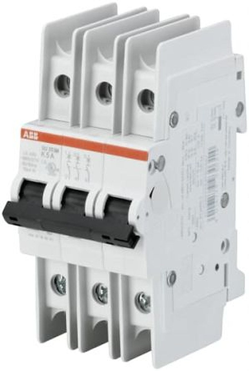 ABB System Pro M Compact SU200 M Miniature Circuit Breaker, 3-Pole, 20A, Type K, 400V ac AC, 400 V dc DC, 10 kA Breaking