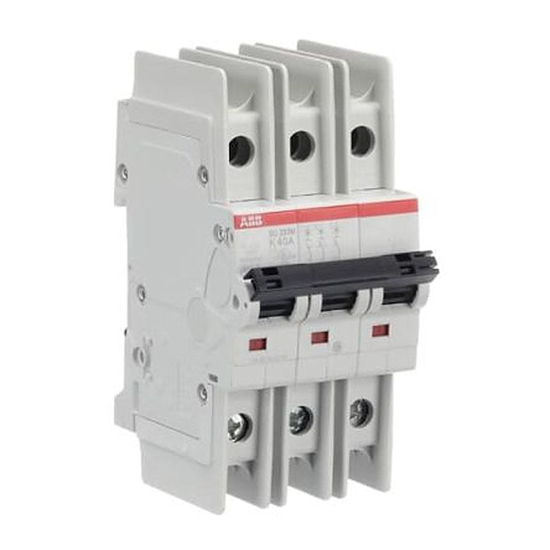 ABB SU200 M Miniature Circuit Breaker, 3-Pole, 40A, Type K, 400V ac AC, 15 kA Breaking Capacity