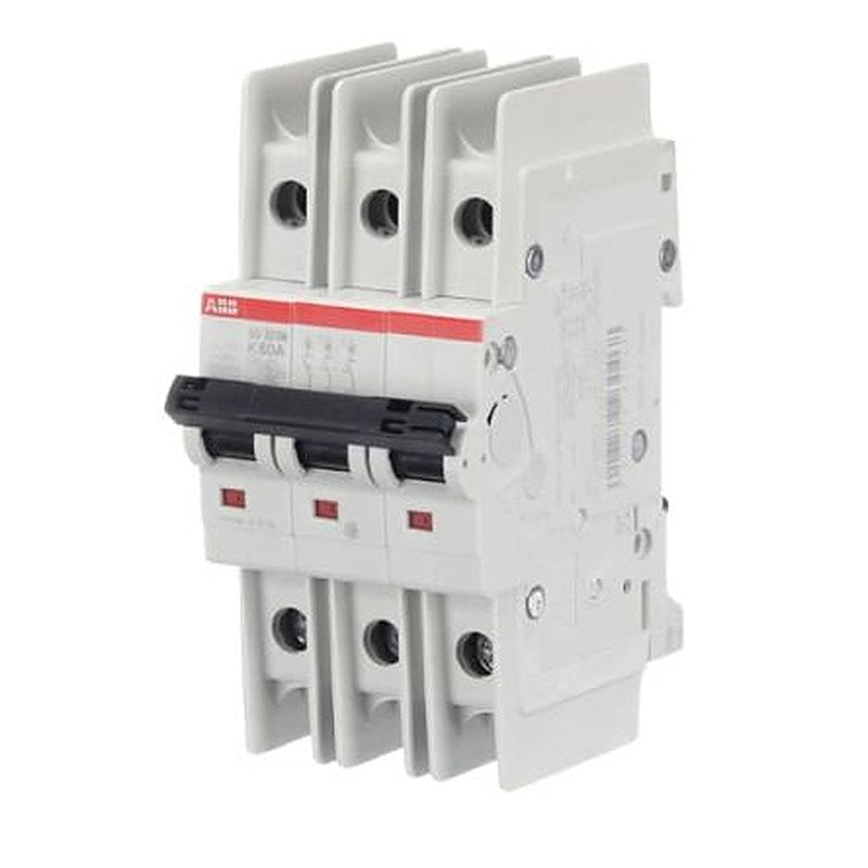 ABB SU200 M SU200 M Miniature Circuit Breaker, 3-Pole, 60A, Type K, 400V ac AC, 15 kA Breaking Capacity