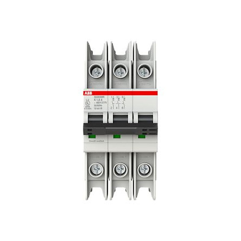 ABB System Pro M Compact SU200 MR Circuit Breaker, 3-Pole, 1.6A, Type K, 400V ac AC, 15 kA Breaking Capacity