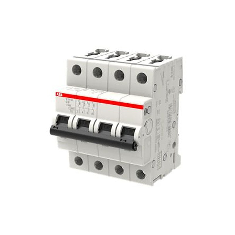 ABB System Pro M Compact S200M Miniature Circuit Breaker, 4-Pole, 6A, Type C, 400V ac AC, 125 V dc DC, 25 kA Breaking