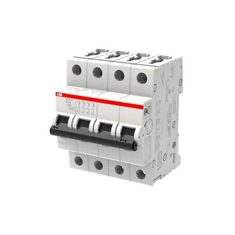 ABB System Pro M Compact S200M Miniature Circuit Breaker, 4-Pole, 20A, Type D, 400V ac AC, 125 V dc DC, 15 kA Breaking