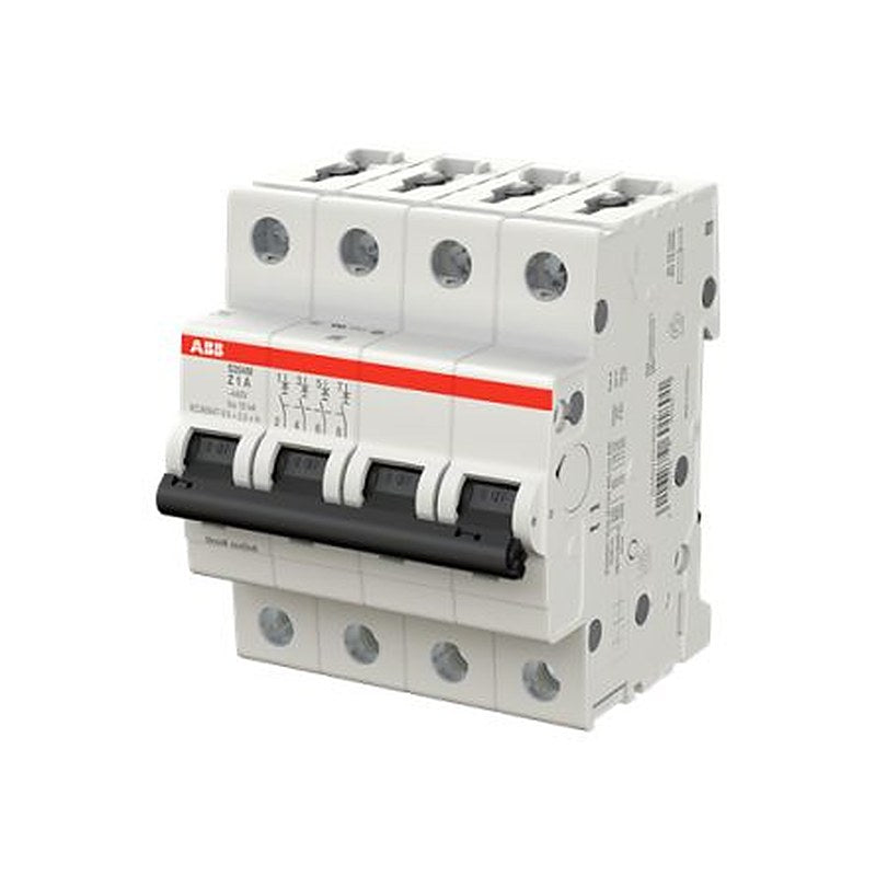 ABB System Pro M Compact S200M Miniature Circuit Breaker, 4-Pole, 1A, Type Z, 400V ac AC, 125 V dc DC, 15 kA Breaking