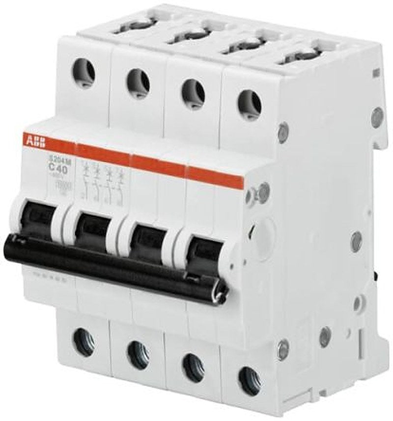 ABB System Pro M Compact S200M Miniature Circuit Breaker, 4-Pole, 32A, Type C, 125V ac AC, 440 V dc DC, 15 kA Breaking