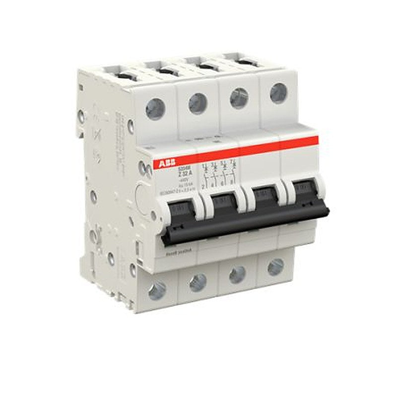 ABB System Pro M Compact S200M Miniature Circuit Breaker, 4-Pole, 32A, Type Z, 400V ac AC, 125 V dc DC, 15 kA Breaking