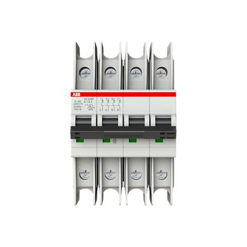 ABB SU200 M Miniature Circuit Breaker, 4-Pole, 1.6A, Type K, 480V ac AC, 400 V dc DC, 15 kA Breaking Capacity