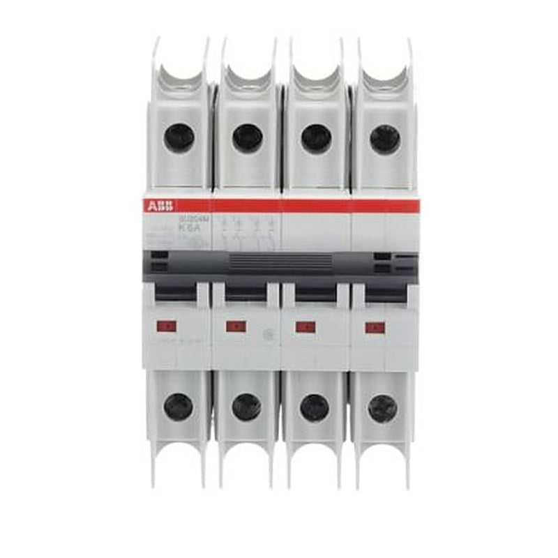 ABB SU200 M Miniature Circuit Breaker, 4-Pole, 6A, Type K, 480V ac AC, 15 kA Breaking Capacity