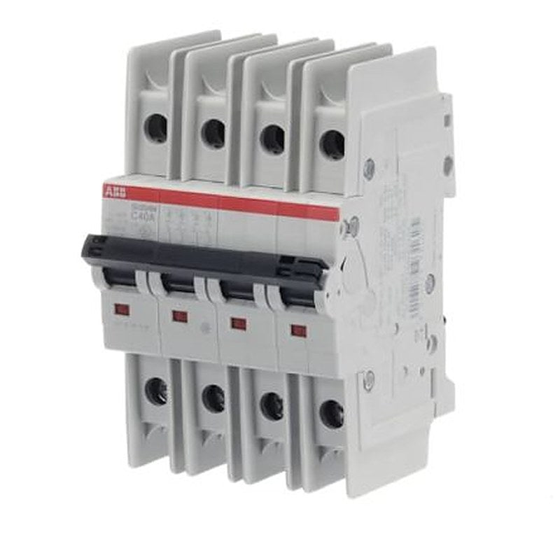 ABB SU200 M SU200 M Miniature Circuit Breaker, 4-Pole, 40A, Type C, 480V ac AC, 15 kA Breaking Capacity