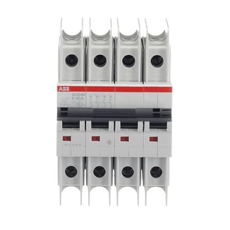ABB SU200 M SU200 M Miniature Circuit Breaker, 4-Pole, 40A, Type K, 240V ac AC, 15 kA Breaking Capacity