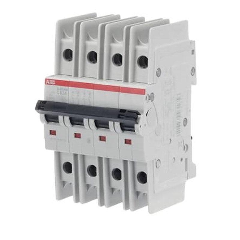 ABB SU200 M Miniature Circuit Breaker, 4-Pole, 63A, Type C, 240V ac AC, 400 V dc DC, 15 kA Breaking Capacity