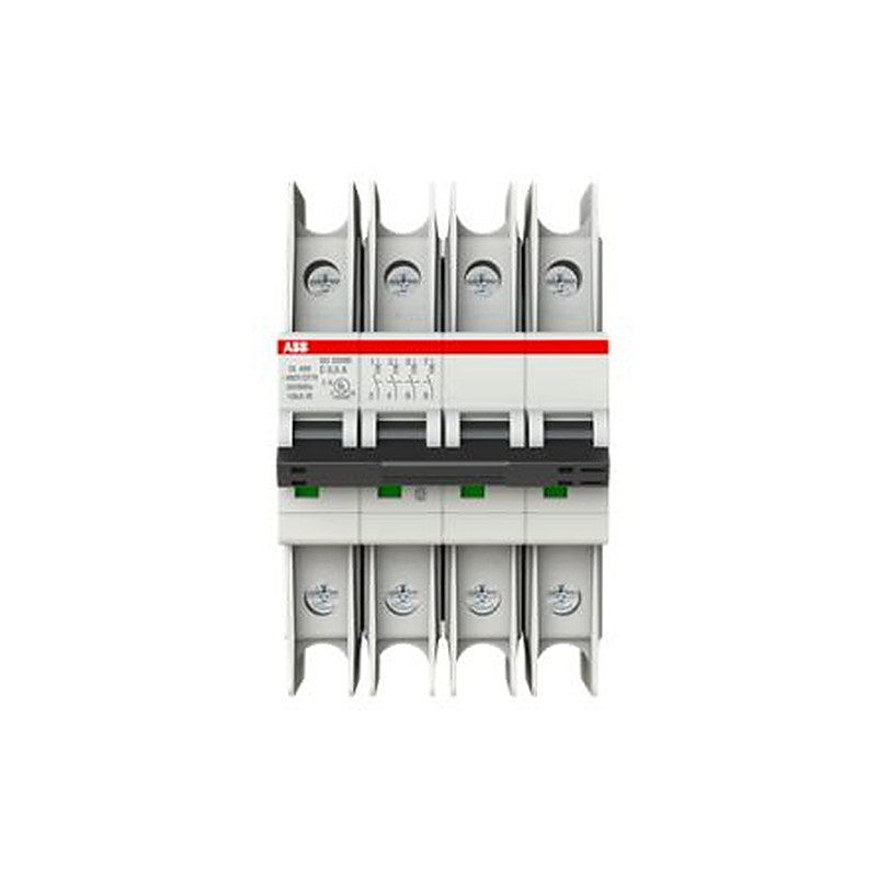 ABB SU200 M Miniature Circuit Breaker, 4-Pole, 0.5A, Type C, 480V ac AC, 30 V dc DC, 25 kA Breaking Capacity